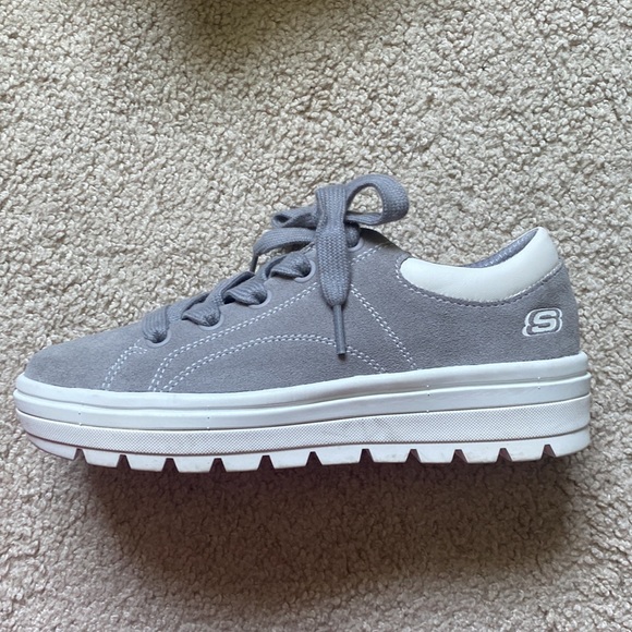 NWT Grey Sketches Street Los Angeles Lace Up Oxford Platform Sneakers Size 6 - Picture 3 of 10